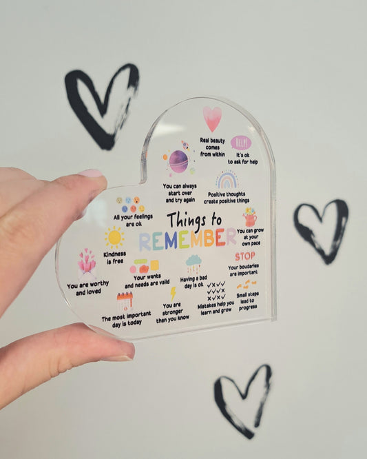 Things To Remember Heart Sign