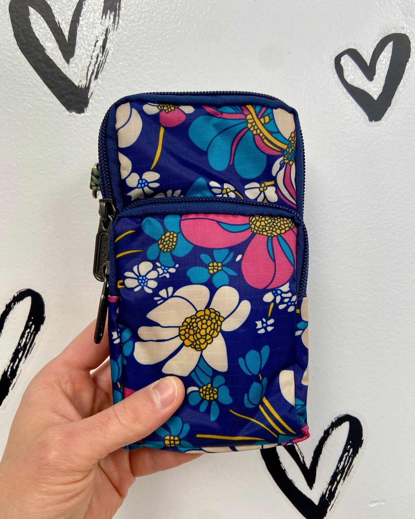 Mini Floral Crossbody + Arm Bag: Blue Collection
