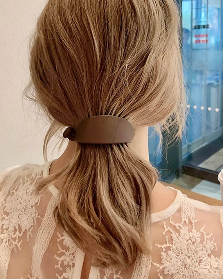 Matte Oval Dome Hair Clip