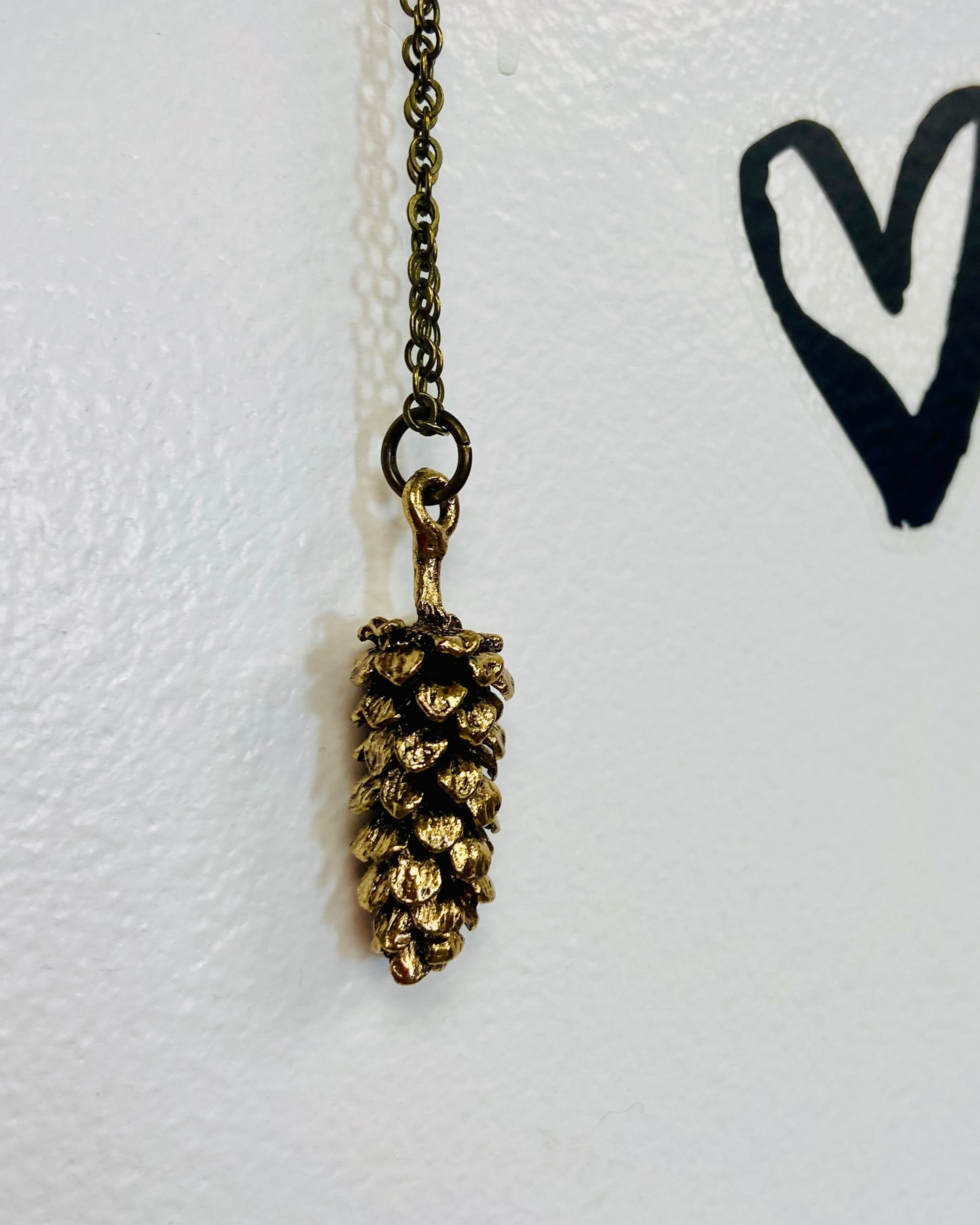 Long + Large Pine Cone Necklace