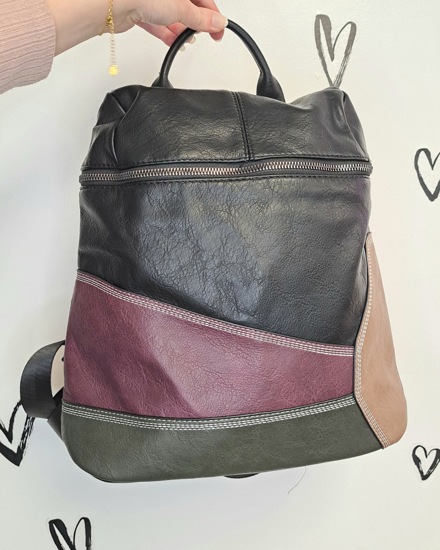 Patchwork Backpack ๐ 3 COLORS