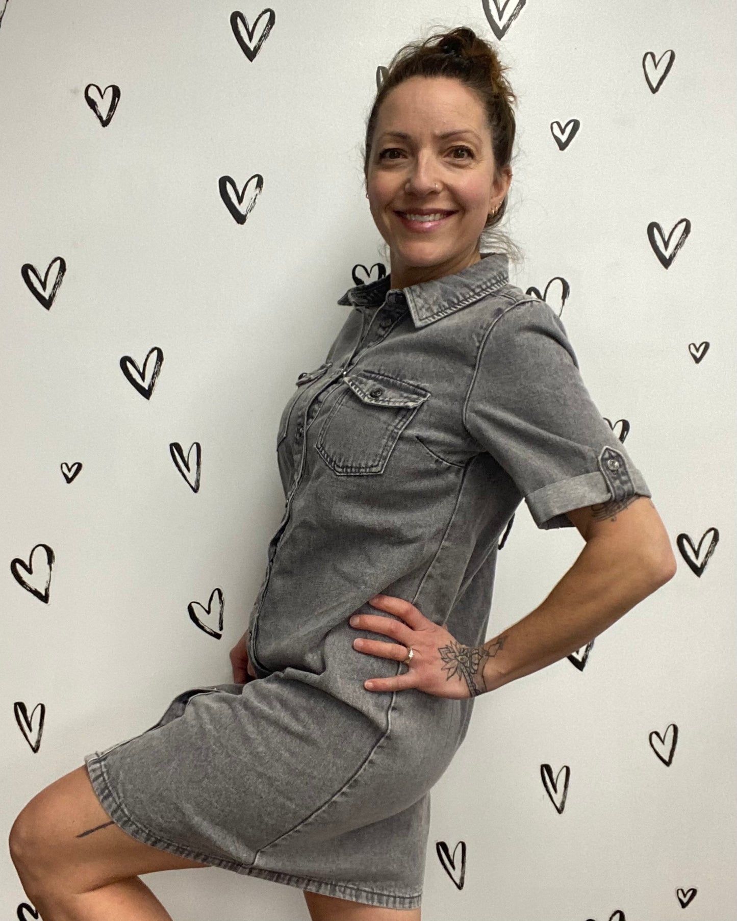 The Jennie Short Denim Dress - 2 COLORS