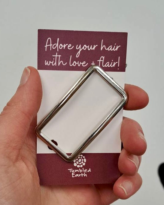 Geometric Silver Hair Clip