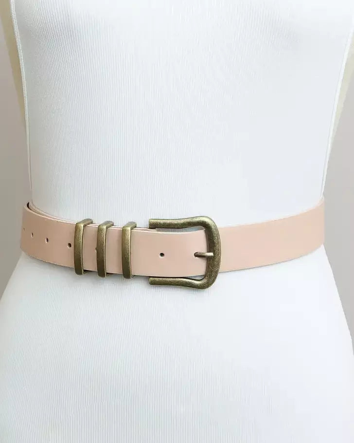 Three Loop Vegan Leather Belt