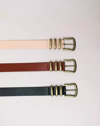 Three Loop Vegan Leather Belt