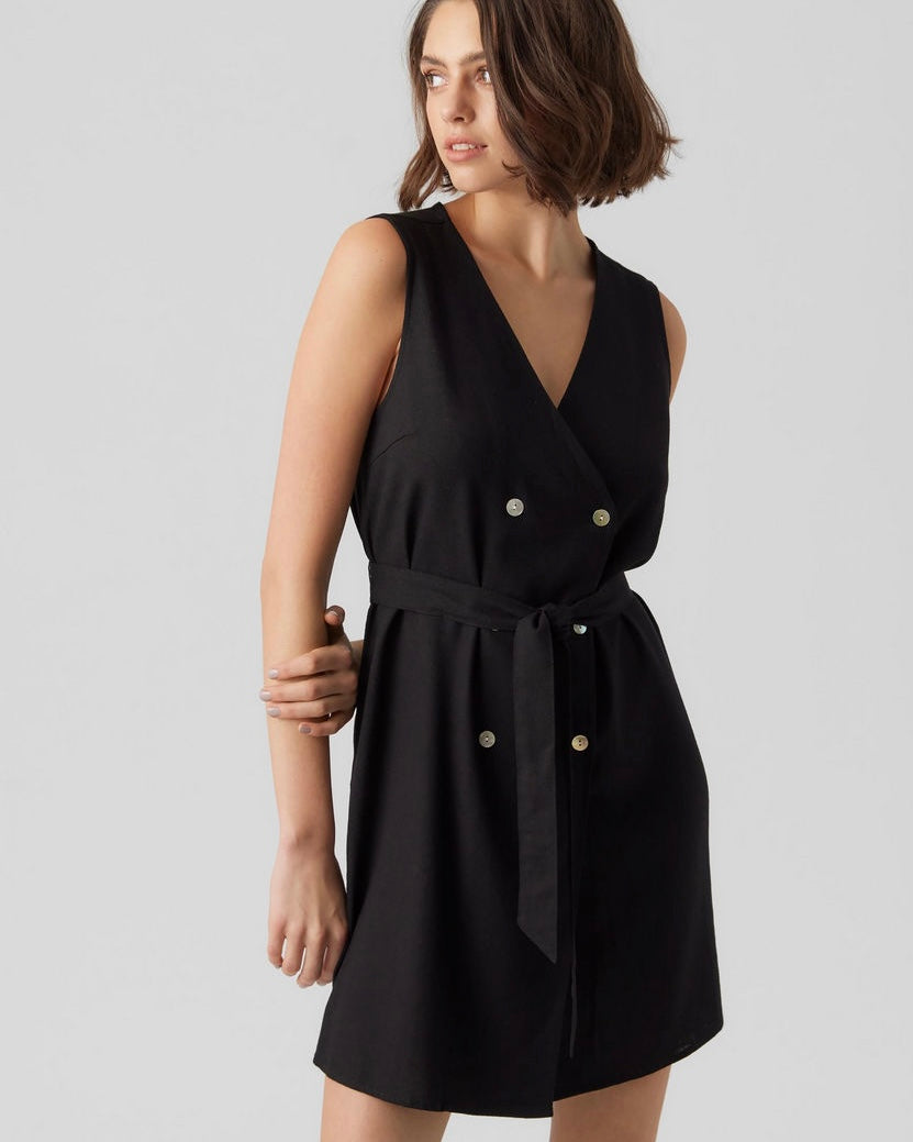 The Mymilo Double Button Short Dress