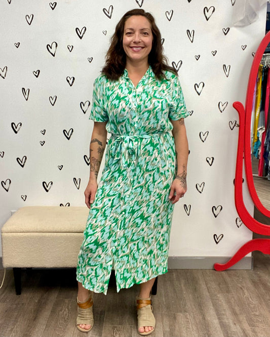 The Menny Camo Long Shirt Dress