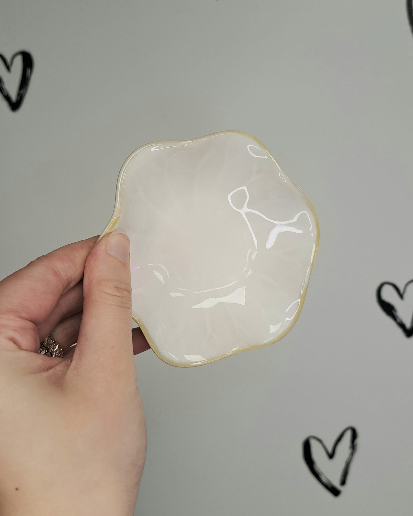 Wavy Ceramic Jewelry Dish