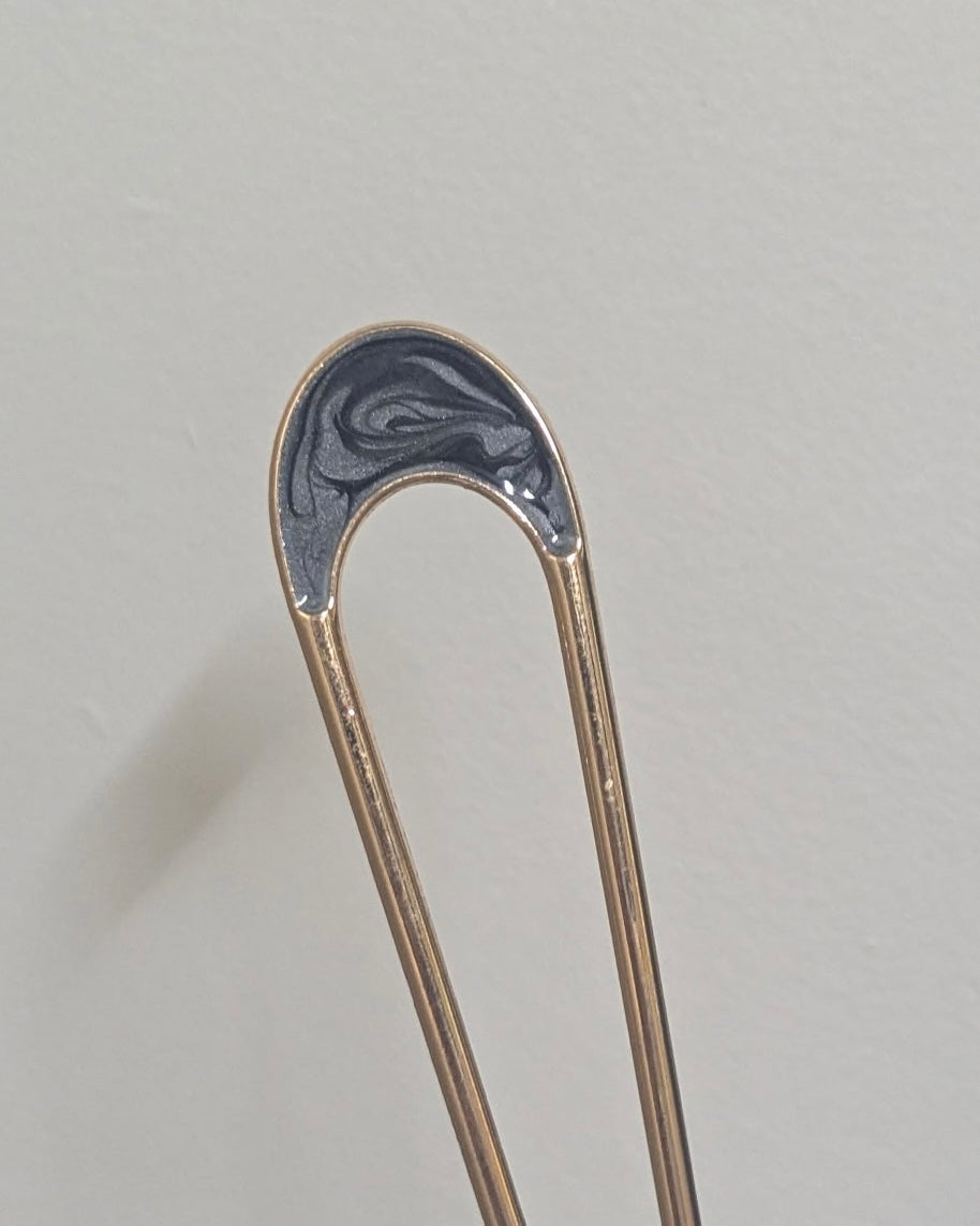 Pearl Inlay Metal French Hair Pin