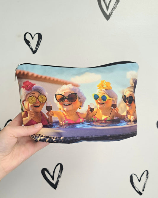Hot Tub + Wine Cosmetic Bag
