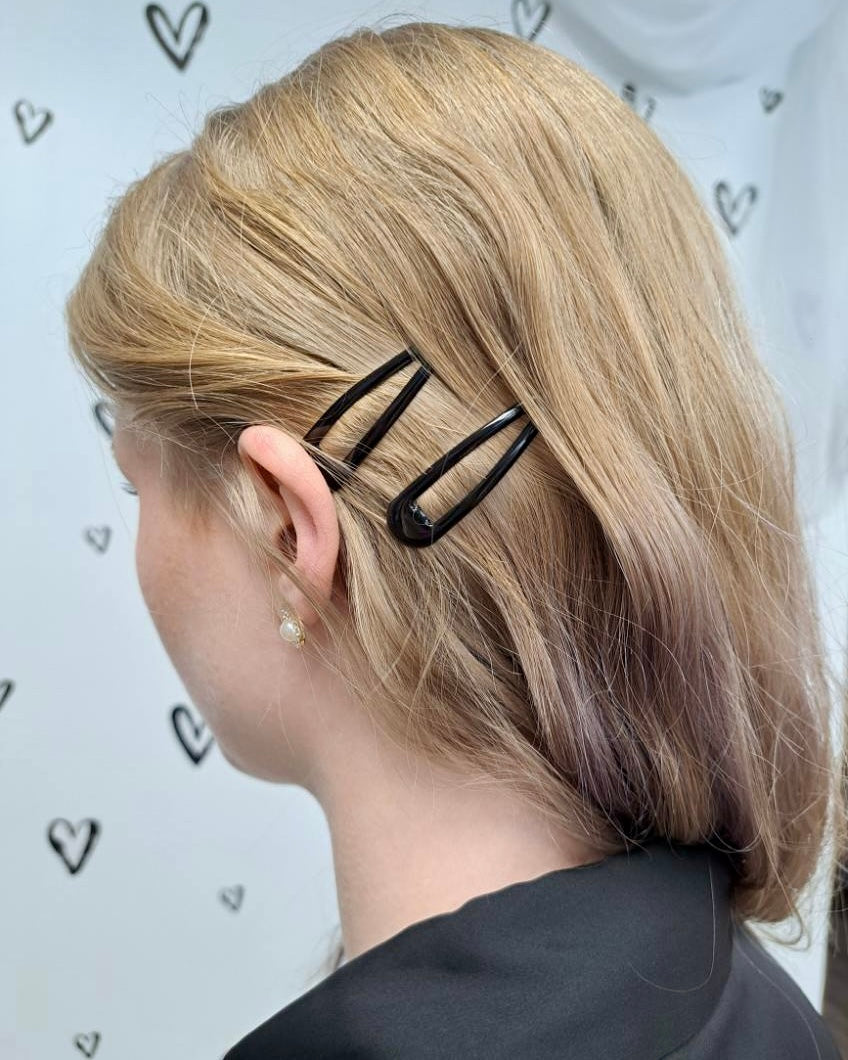 Glossy Snap Hair Clips