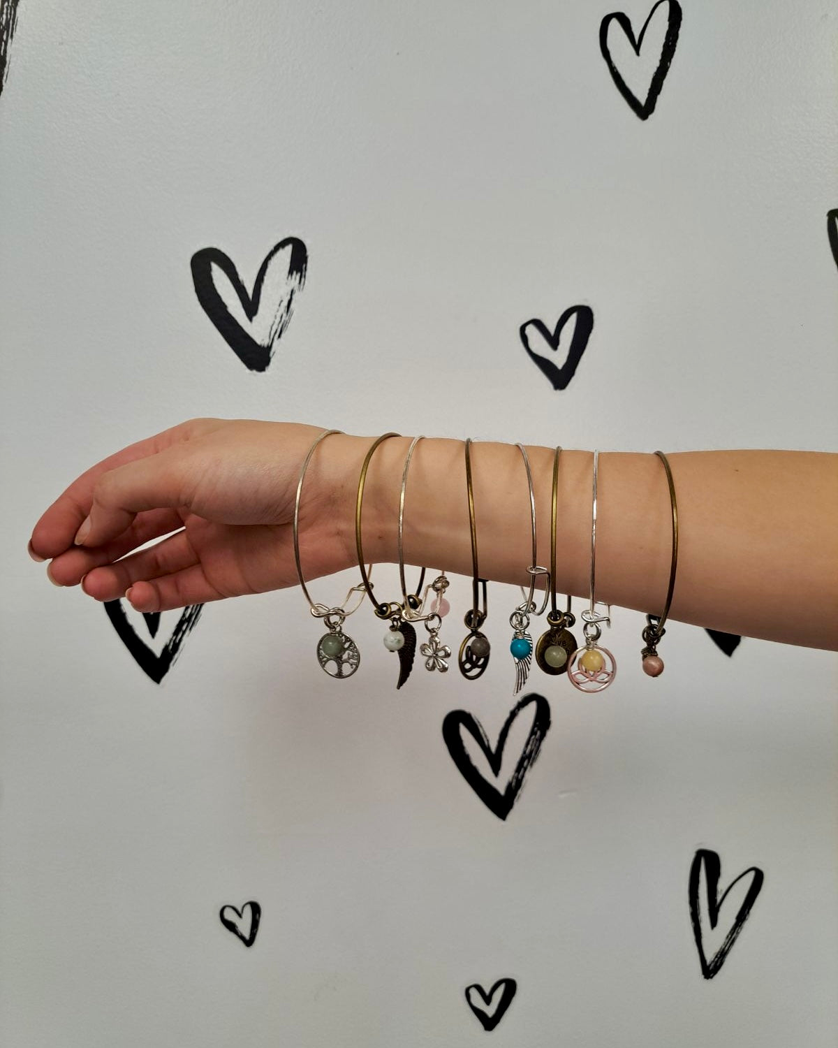 Angel Wing + Sodalite Bangle