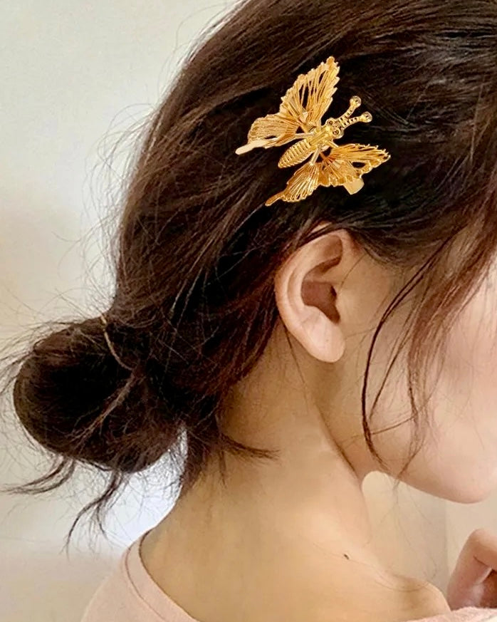 Butterfly Gold Hair Clip