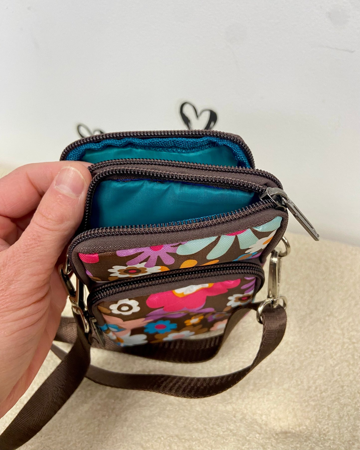Mini Floral Crossbody + Arm Bag: Blue Collection