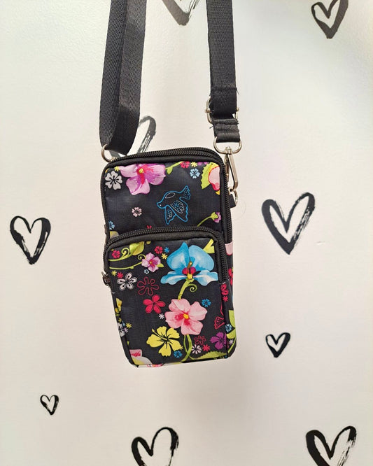 Mini Floral Crossbody + Arm Bag: Black Collection