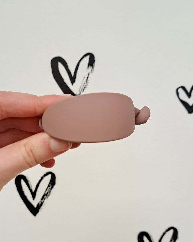 Matte Oval Dome Hair Clip