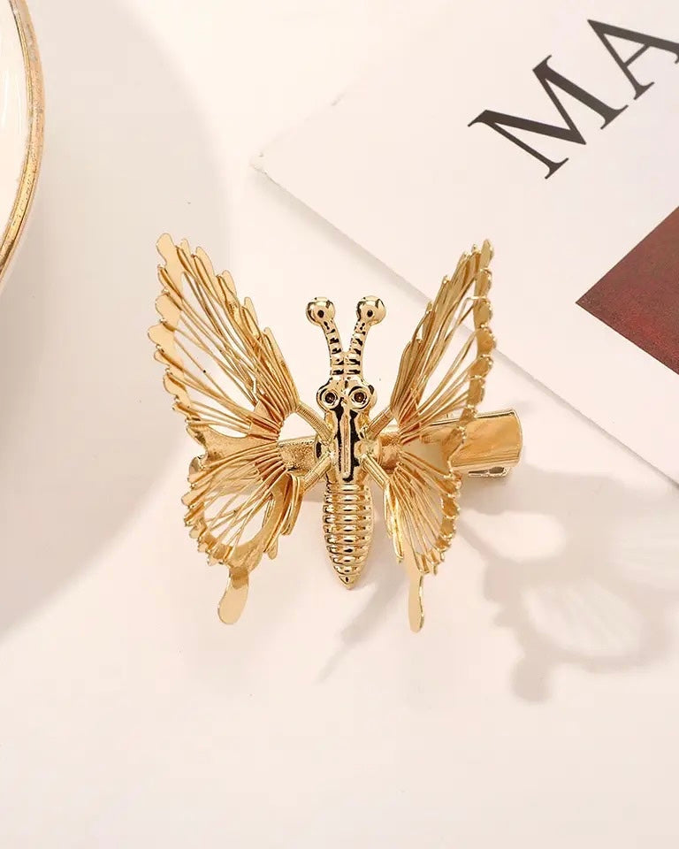 Butterfly Gold Hair Clip