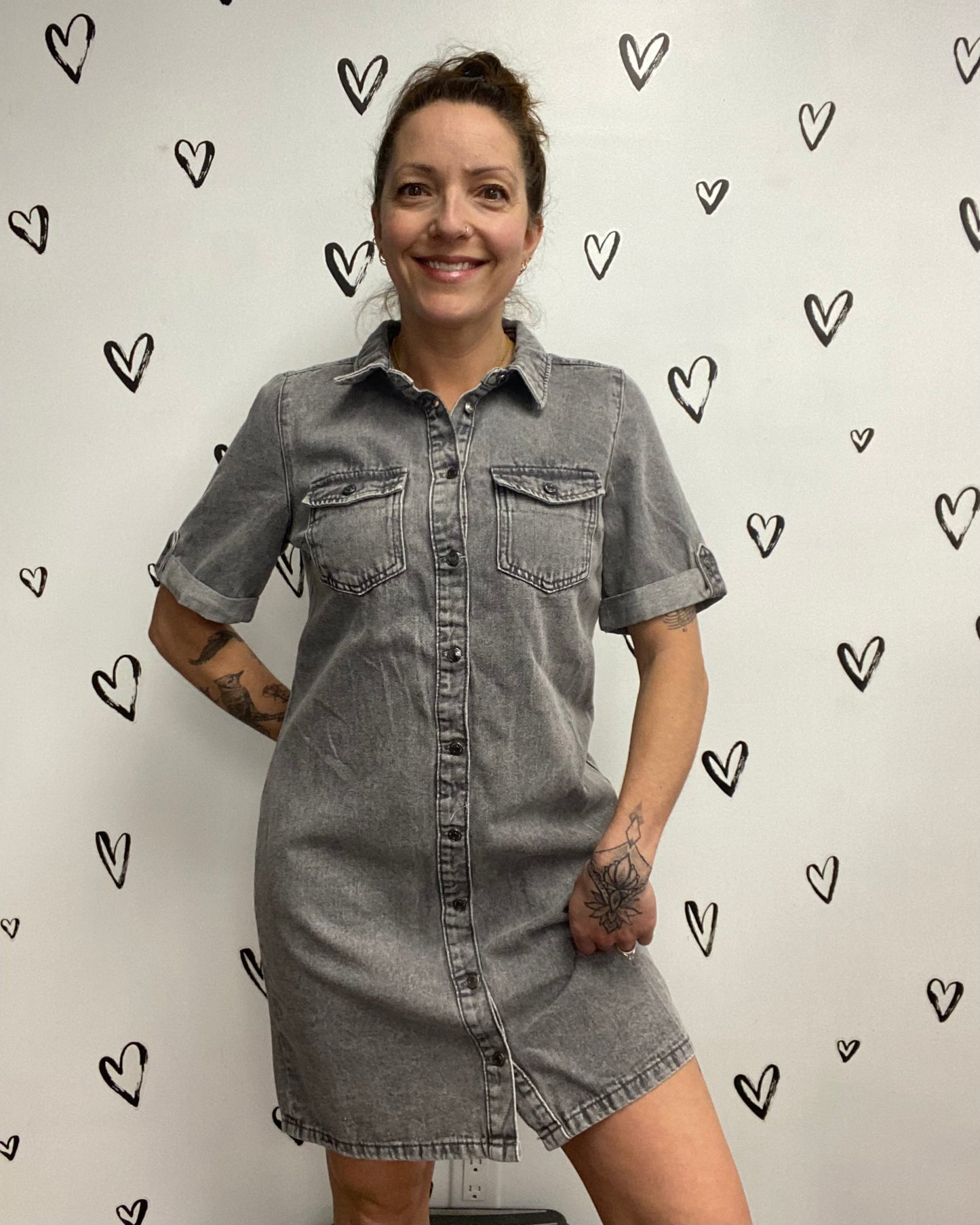 The Jennie Short Denim Dress - 2 COLORS