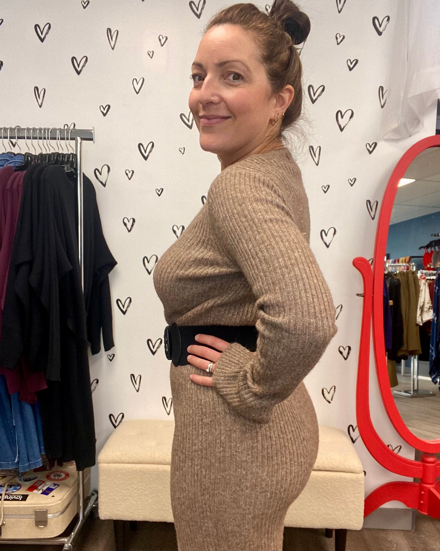 The Britany Long Sleeve Sweater Dress
