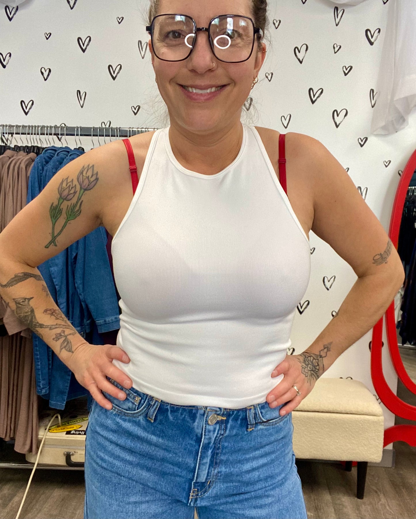 The High Neck Racerback Tank: 9 COLORS