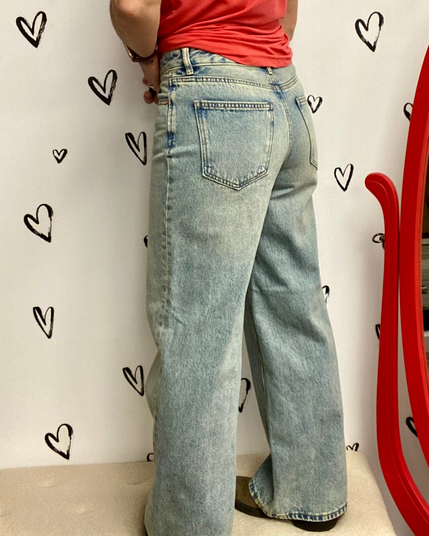 The Remy Mid Rise Wide Leg Jeans