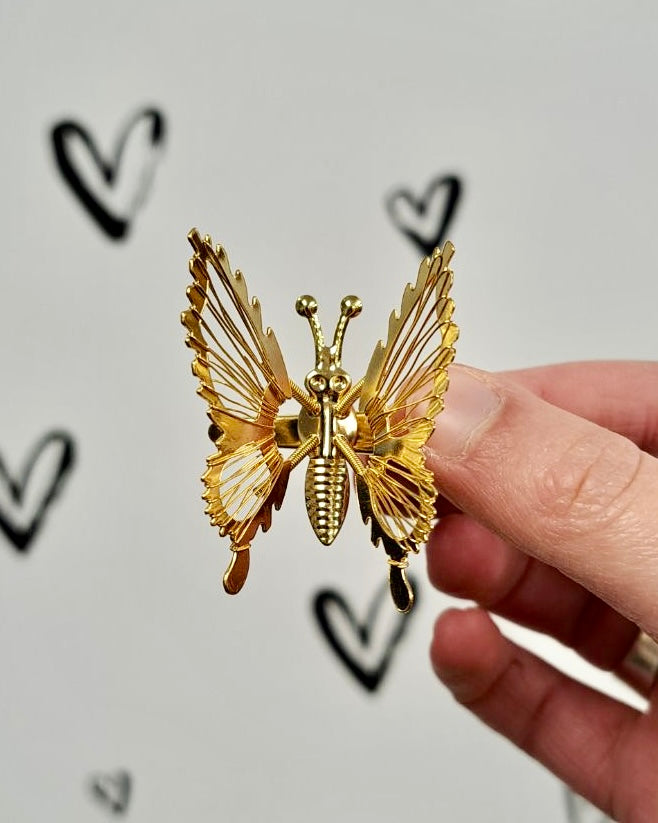 Butterfly Gold Hair Clip