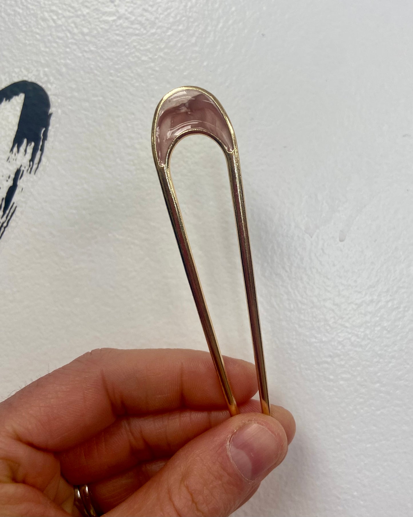 Pearl Inlay Metal French Hair Pin