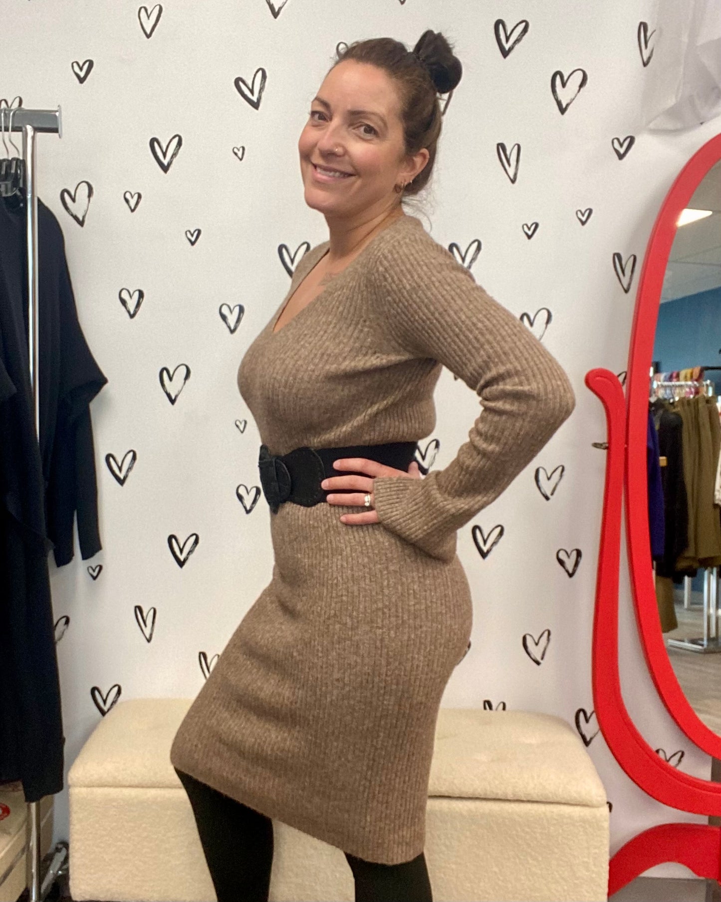 The Britany Long Sleeve Sweater Dress