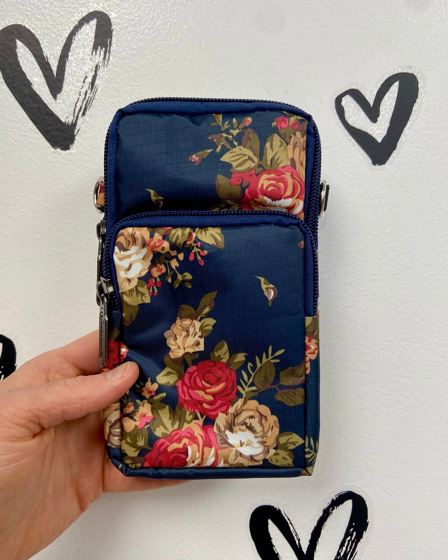 Mini Floral Crossbody + Arm Bag: Blue Collection