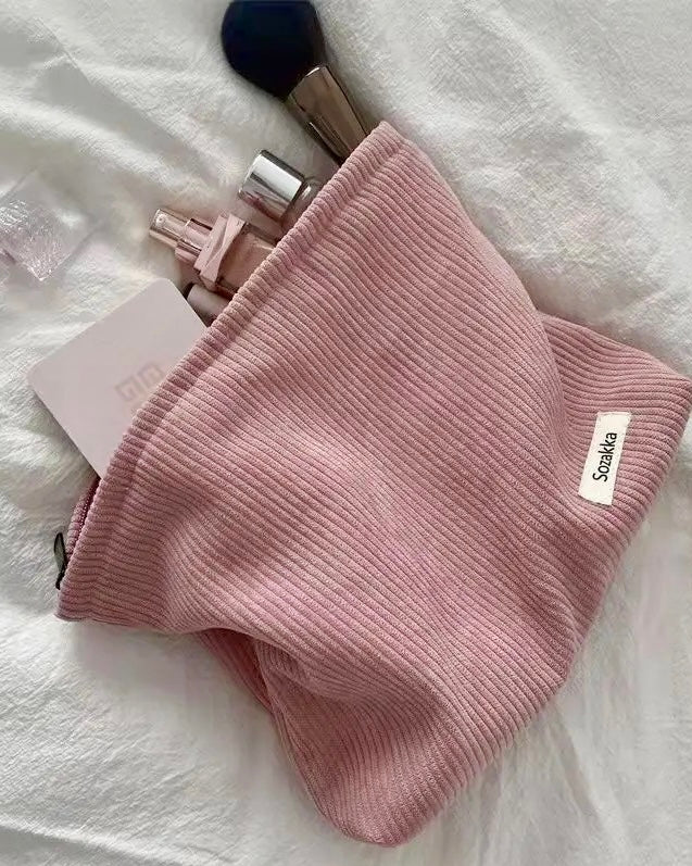 Corduroy Cosmetic Bag