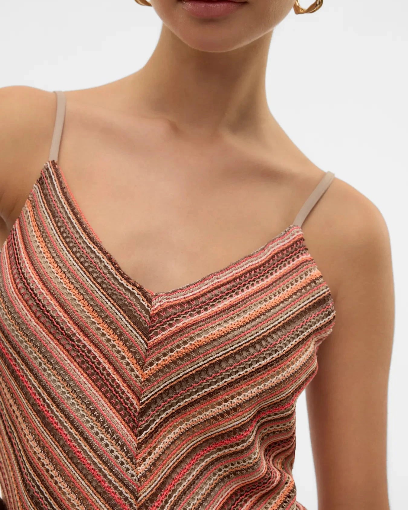 The Demi Striped Singlet Top
