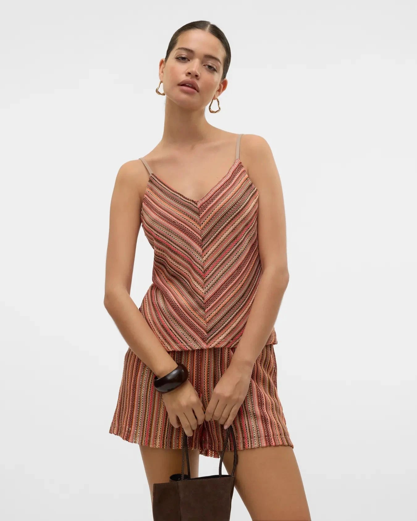 The Demi Striped Singlet Top