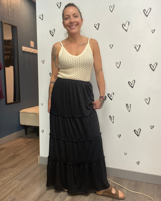 The June High Waist Ankle Skirt
