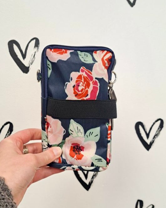 Mini Floral Crossbody + Arm Bag: Black Collection