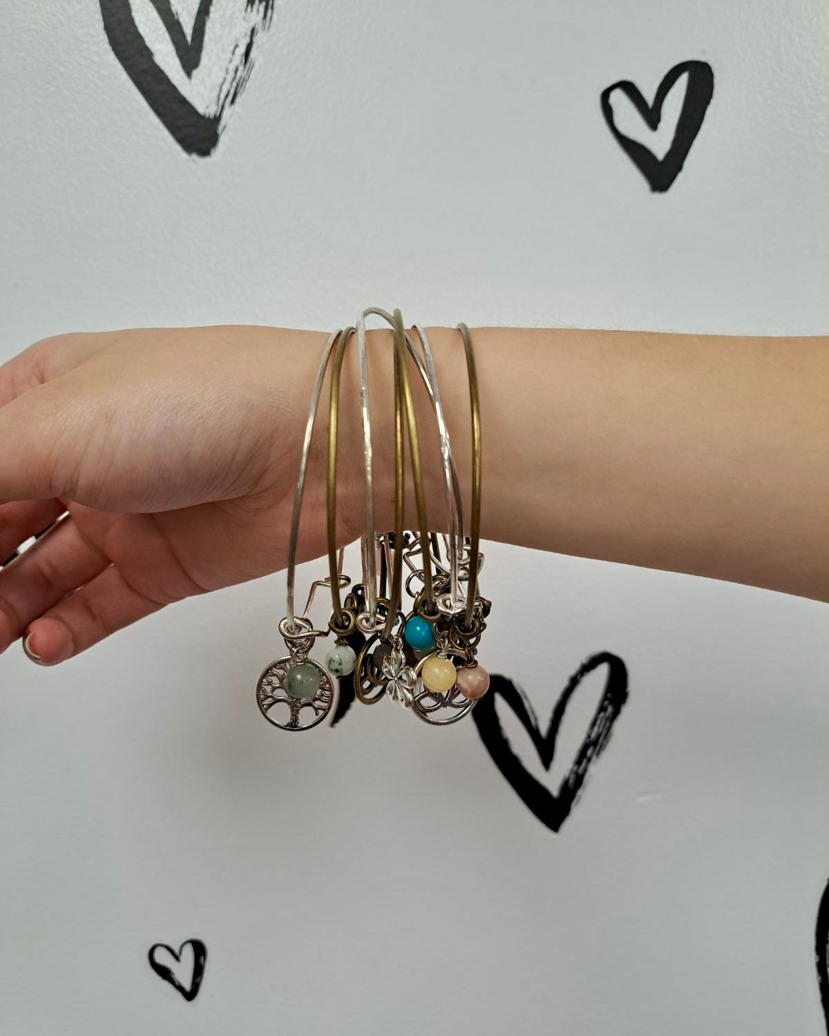 Angel Wing + Sodalite Bangle