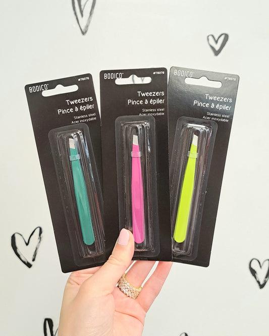 Slanted Tip Colored Tweezers