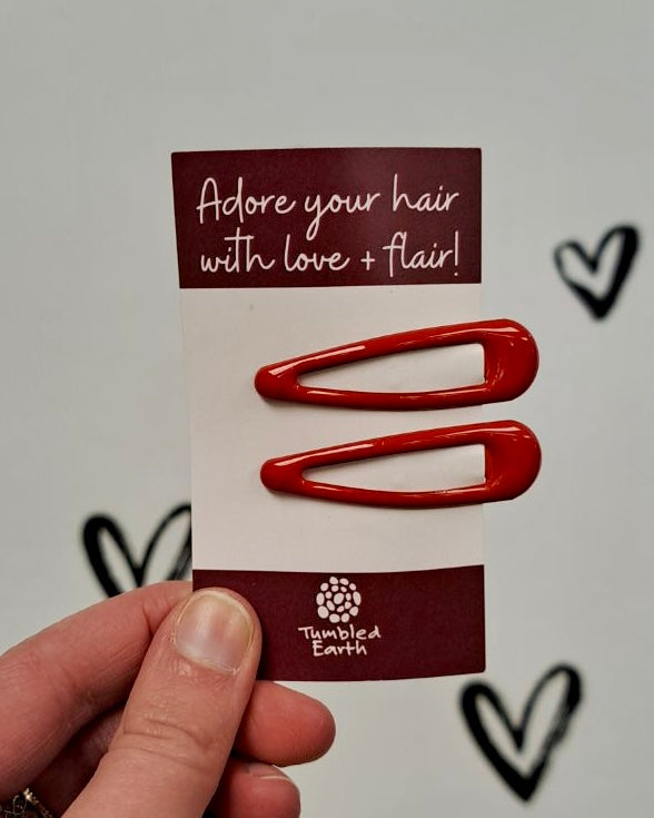 Glossy Snap Hair Clips