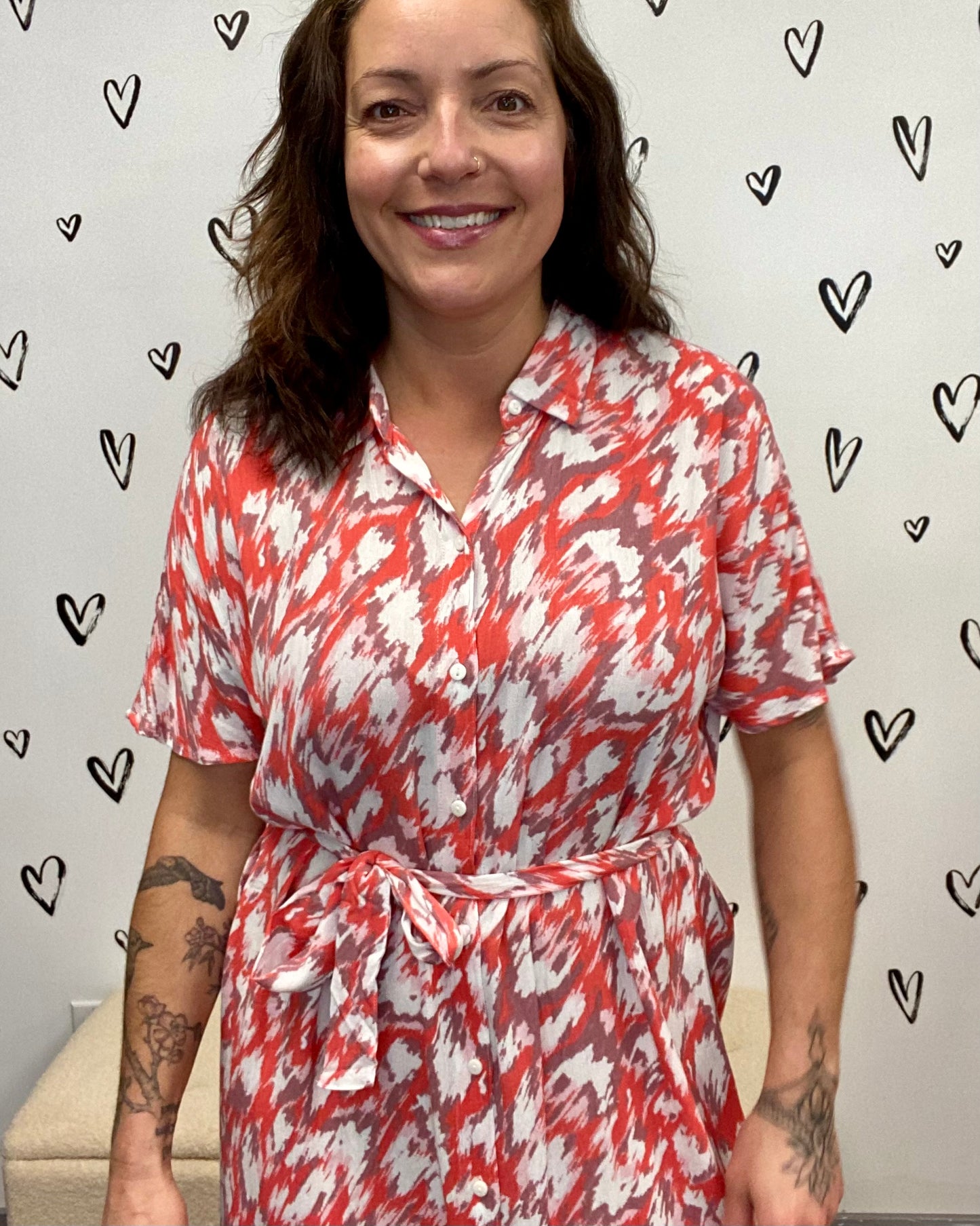 The Menny Camo Long Shirt Dress