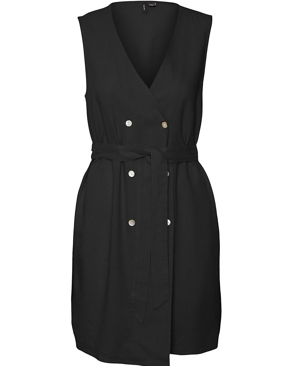 The Mymilo Double Button Short Dress