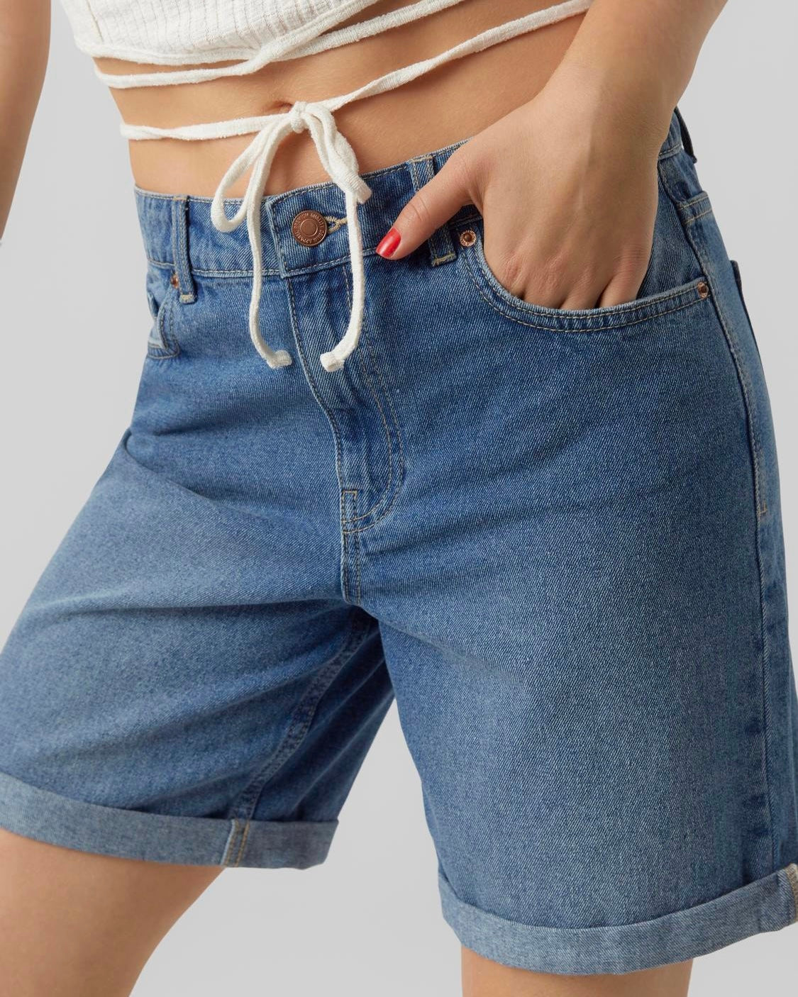 The Karlie Medium Wash Shorts