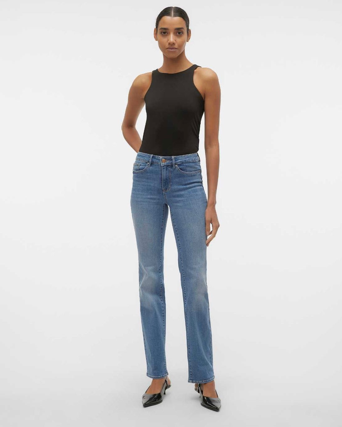 The Flash Mid Rise Straight Leg Jean