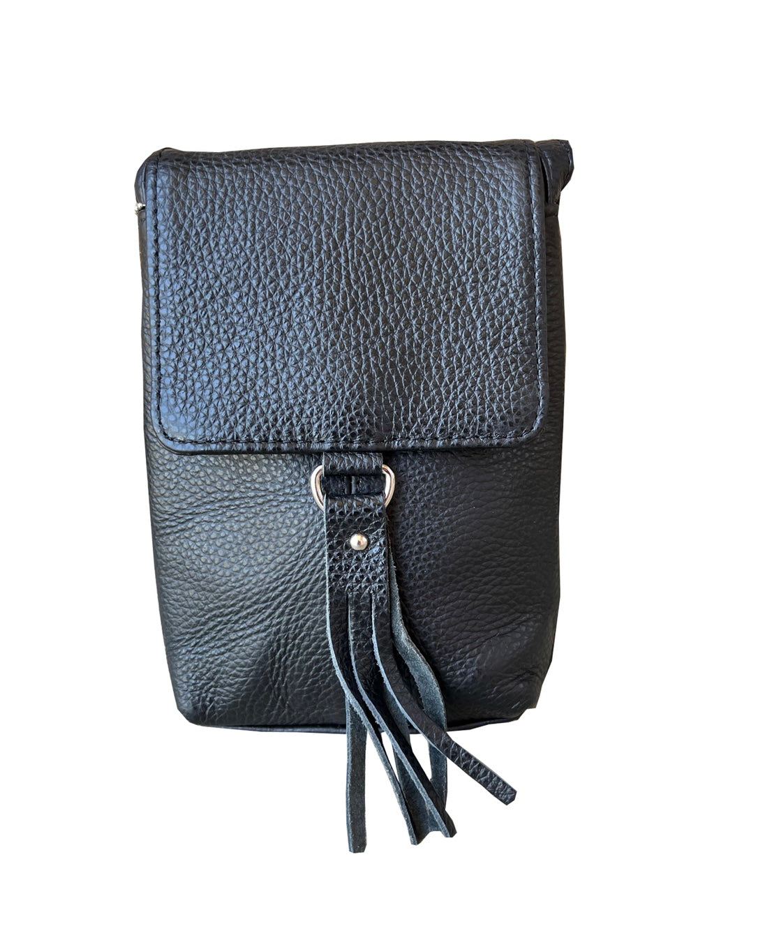 Leather Small Crossbody Tassel Purse