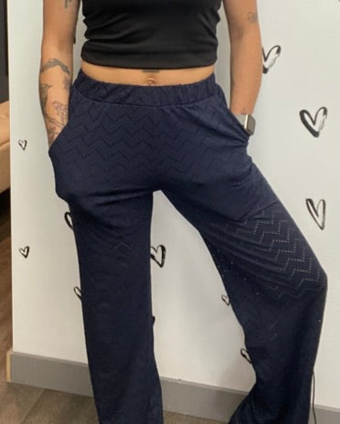 The Thas Eyelet Wide Leg Pants