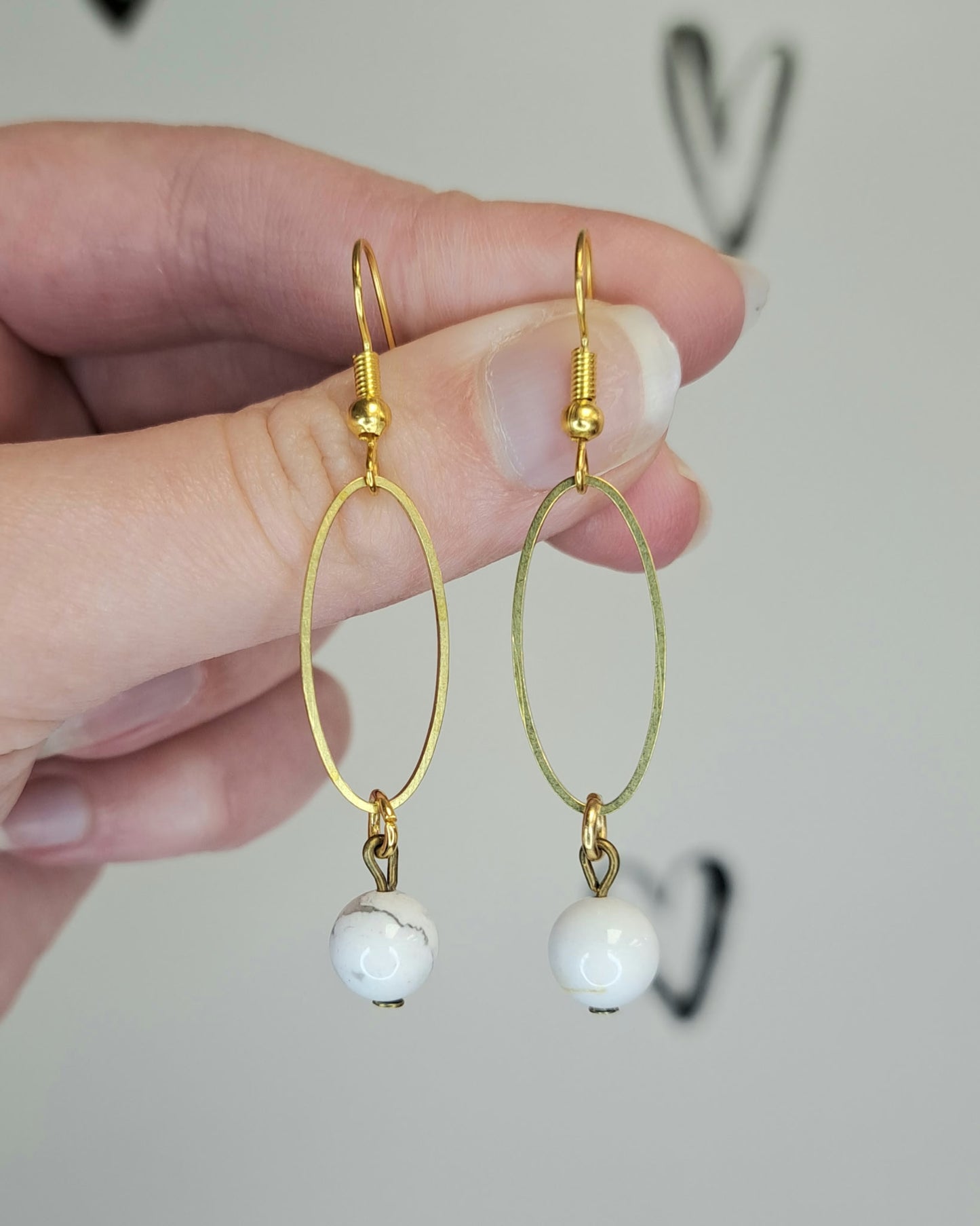 Ivory Sky Howlite Earrings