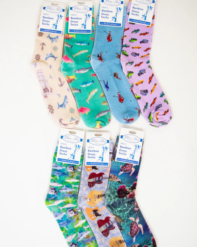 Shark Men's Bamboo Dress Socks 🍁
