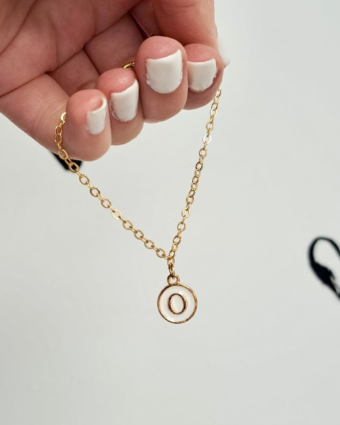 White Initial + Gold Bracelet