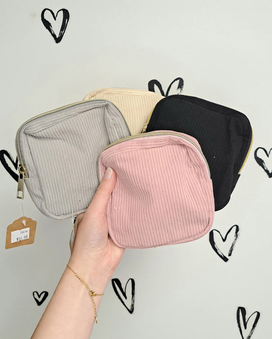 Small Corduroy Cosmetic Bag "The Period Pack"