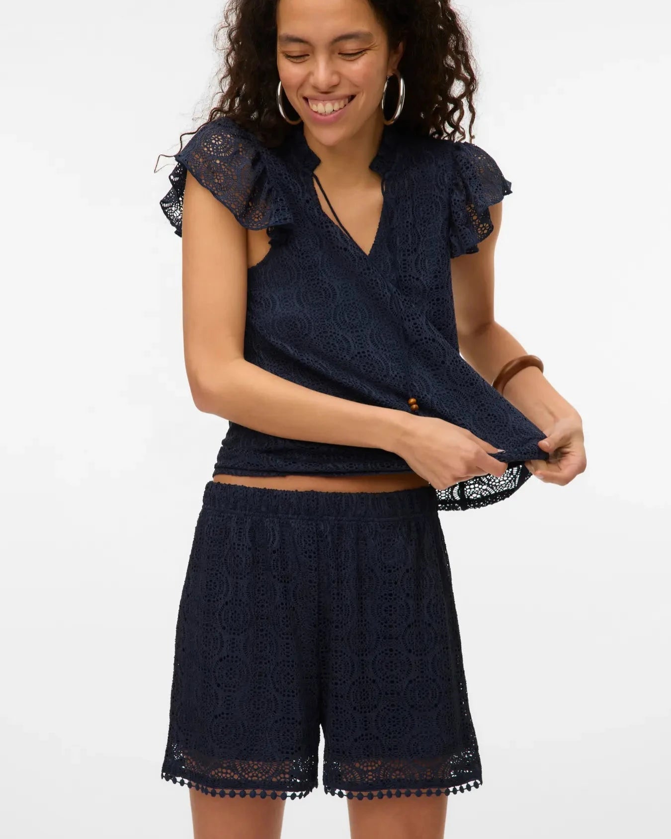 The Maya High Waist Crochet Shorts