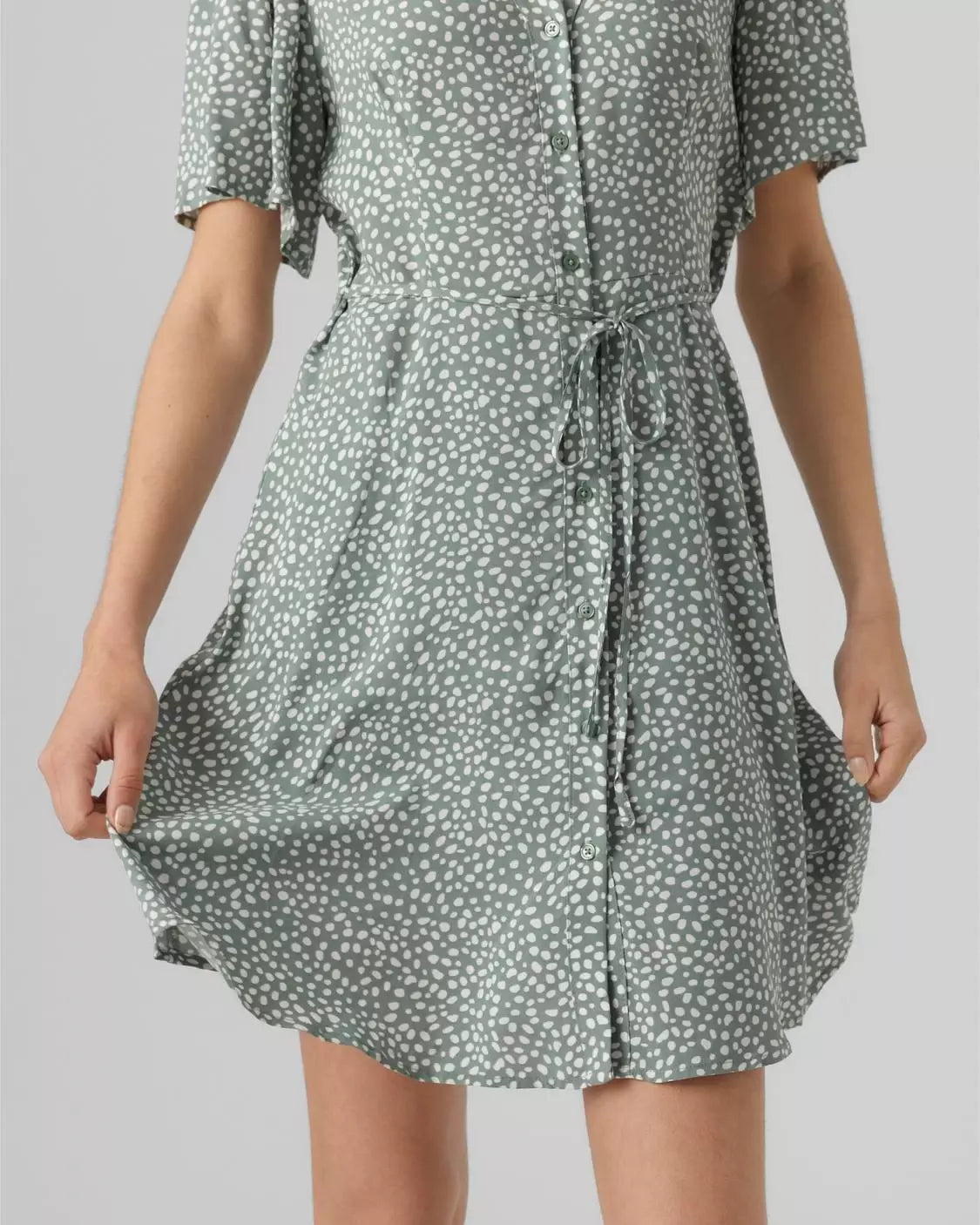 The Alba Short Sleeve Short Dress