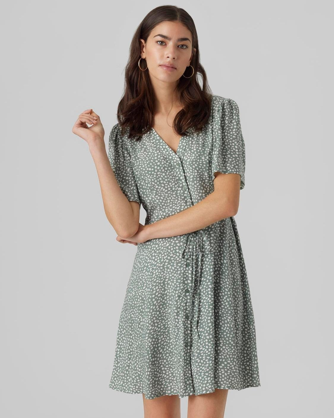 The Alba Short Sleeve Short Dress